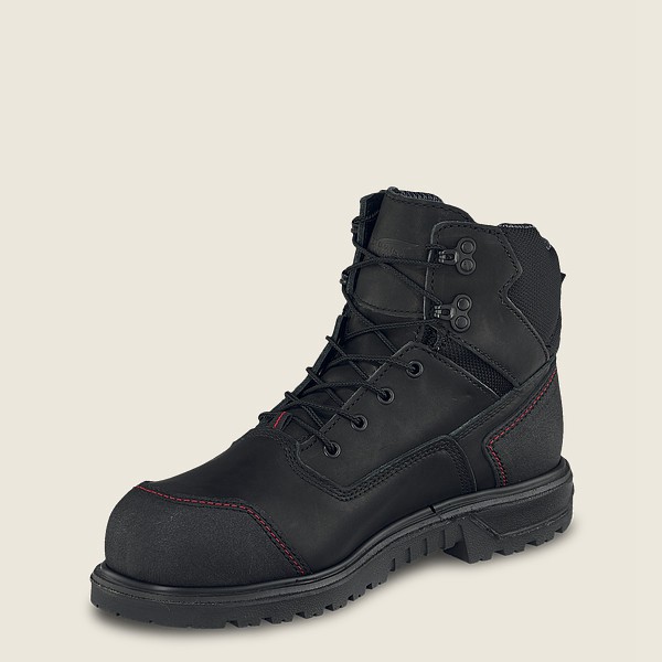 Red Wing Safety Boots Mens Black/Grey - Brnr Xp - 6-inch Waterproof Toe - 4236815-KN